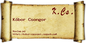 Kóbor Csongor névjegykártya