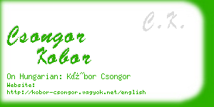 csongor kobor business card