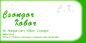 csongor kobor business card